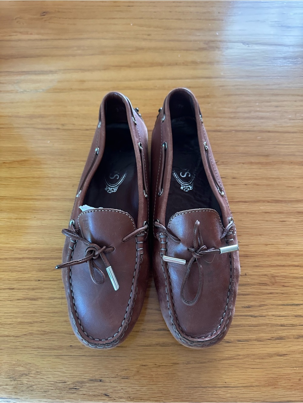 Tod’s Brown Leather Moccasin Loafers - Size 37.5 Women